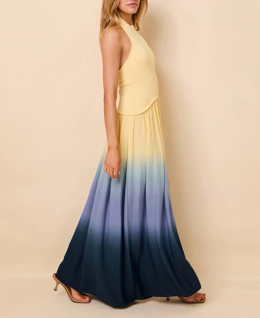 Ombre knit maxi dress