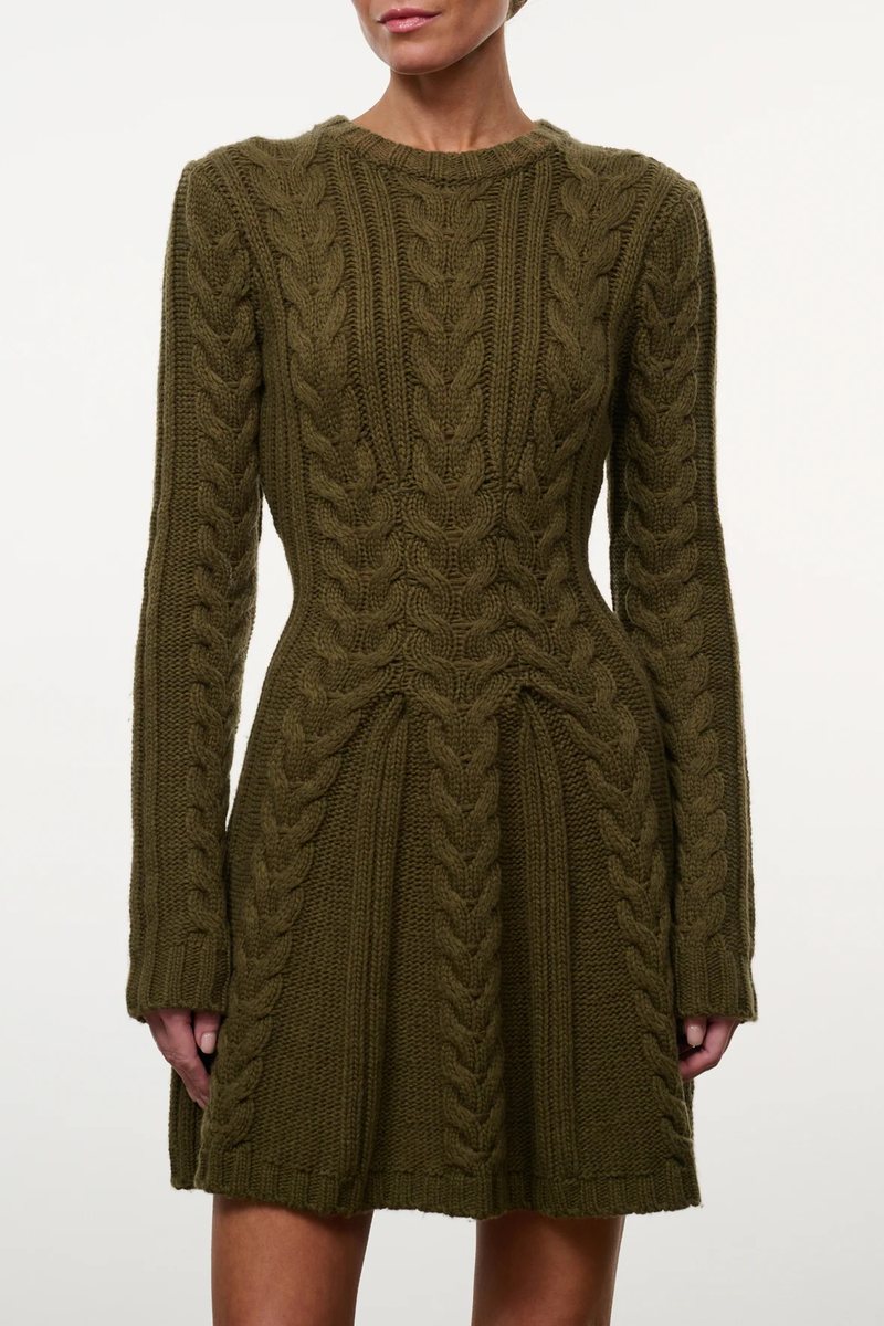 Cable knit mini dress